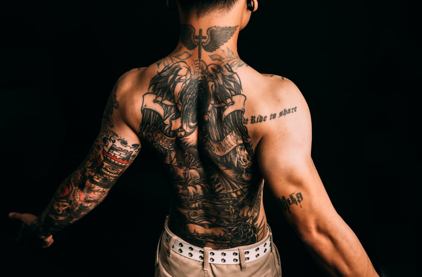 Black & Grey Back Piece